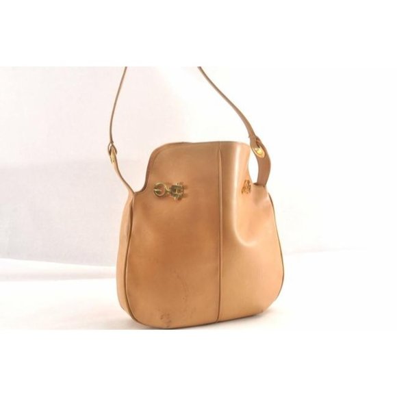 Gucci Yellow Leather Horse-bit Bucket Bag Belted W Gold GG Top - Picture 9 of 12